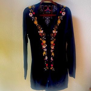 Johnny Was Black Cardigan